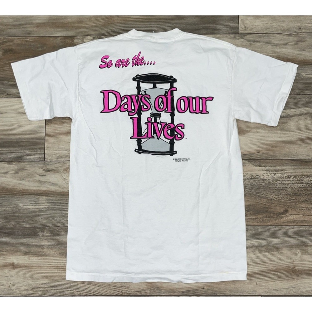 Vintage 1995 Days of our Lives Soap Opera TV Show Single Stitch White Shirt M